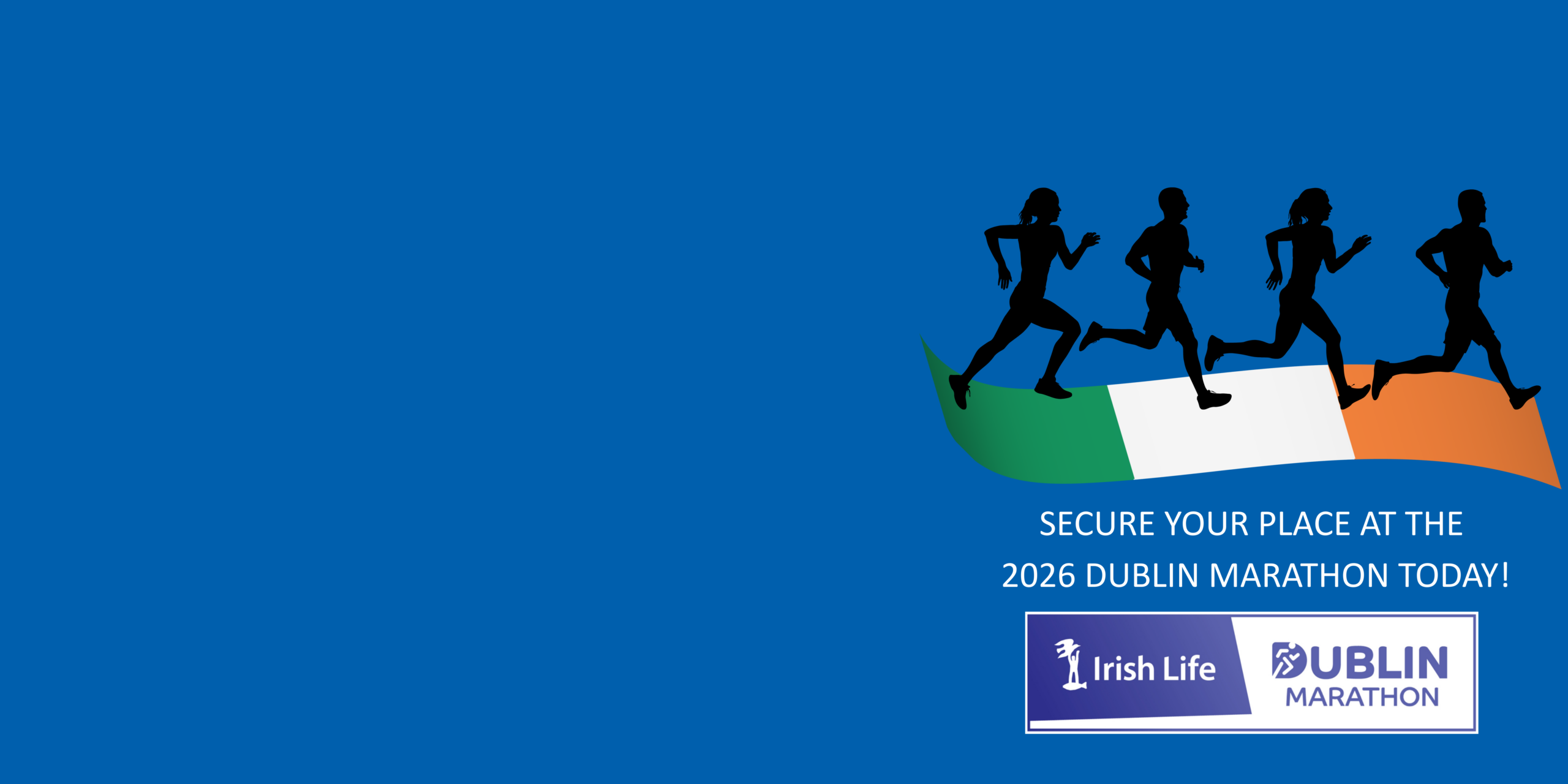 Image showing silhouette of marathon runners and Dublin Marathon logo